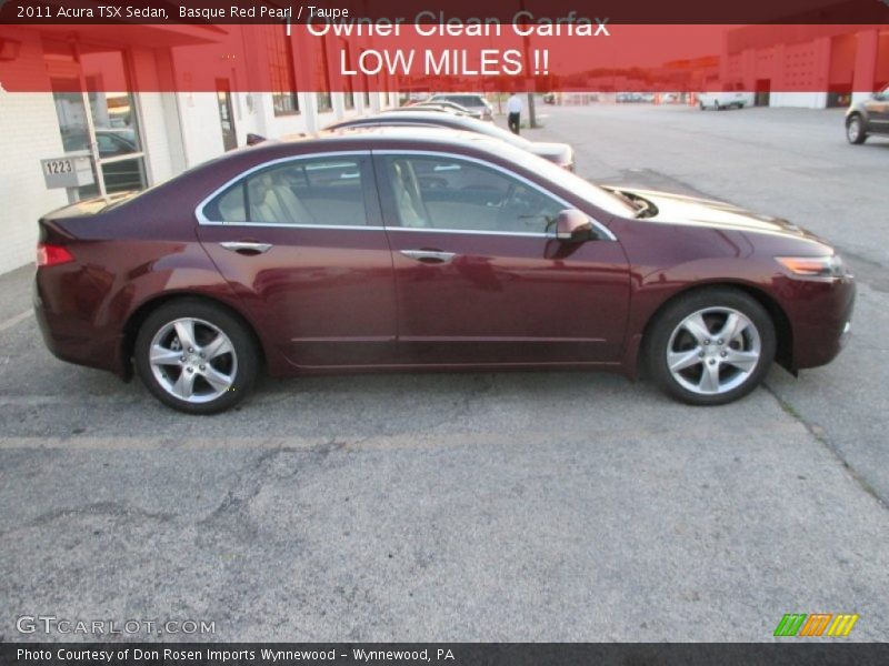 Basque Red Pearl / Taupe 2011 Acura TSX Sedan