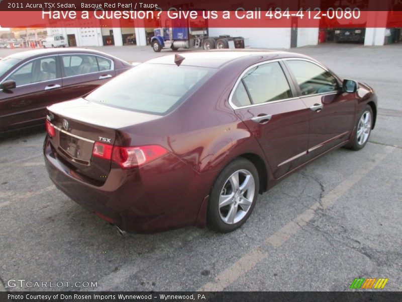 Basque Red Pearl / Taupe 2011 Acura TSX Sedan