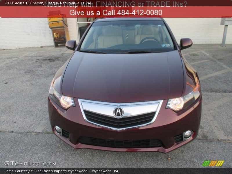 Basque Red Pearl / Taupe 2011 Acura TSX Sedan