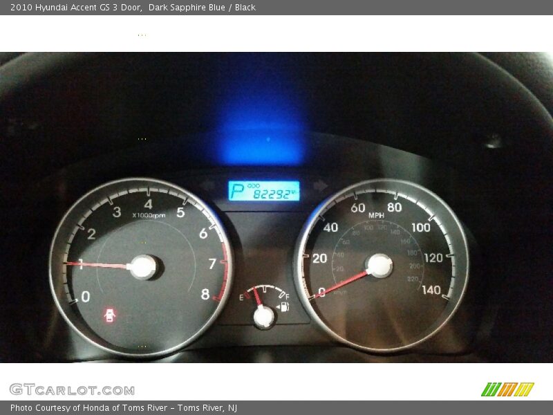 Dark Sapphire Blue / Black 2010 Hyundai Accent GS 3 Door