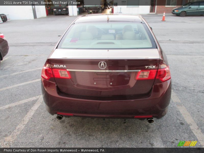 Basque Red Pearl / Taupe 2011 Acura TSX Sedan