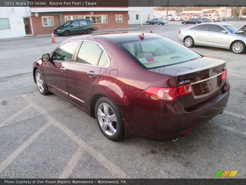 Basque Red Pearl / Taupe 2011 Acura TSX Sedan