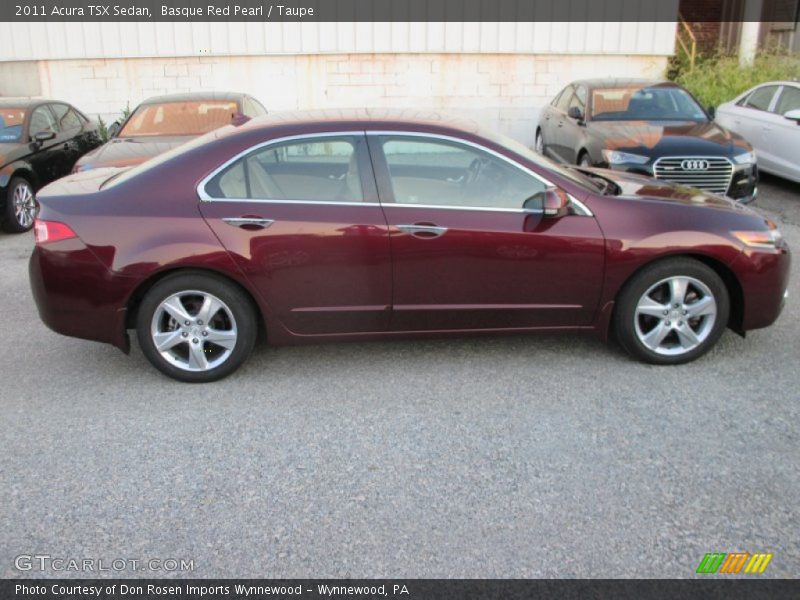 Basque Red Pearl / Taupe 2011 Acura TSX Sedan