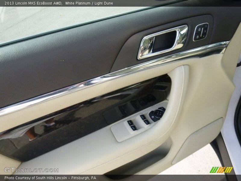 White Platinum / Light Dune 2013 Lincoln MKS EcoBoost AWD
