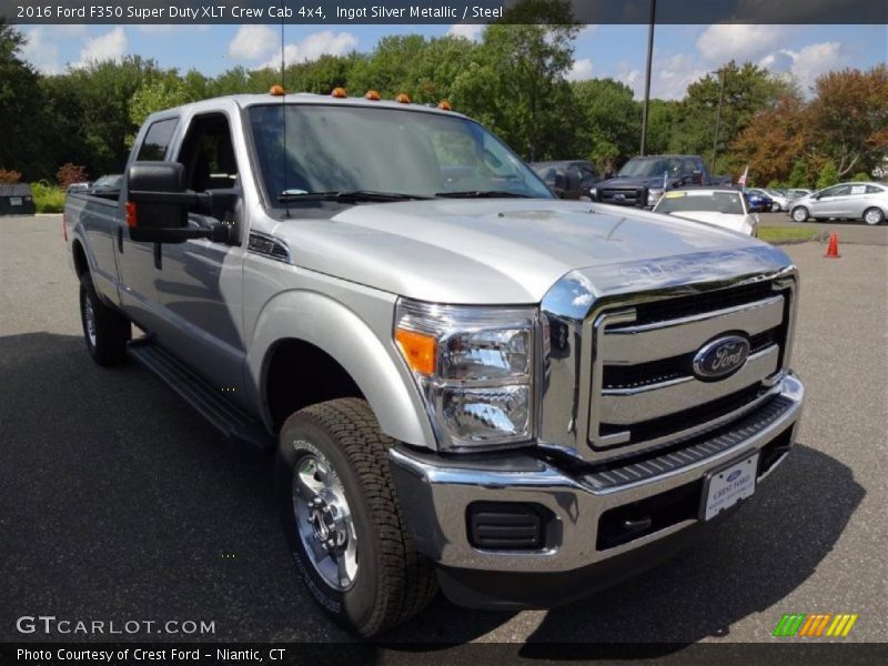 Ingot Silver Metallic / Steel 2016 Ford F350 Super Duty XLT Crew Cab 4x4