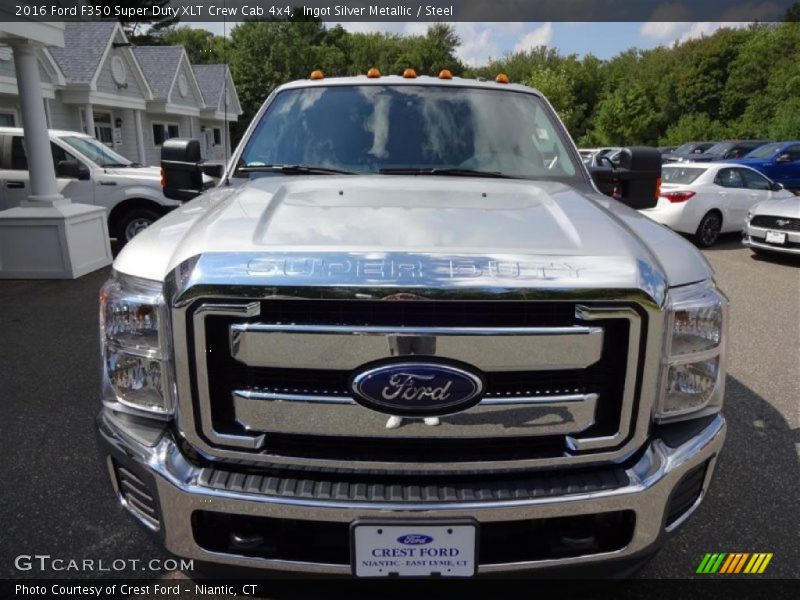 Ingot Silver Metallic / Steel 2016 Ford F350 Super Duty XLT Crew Cab 4x4