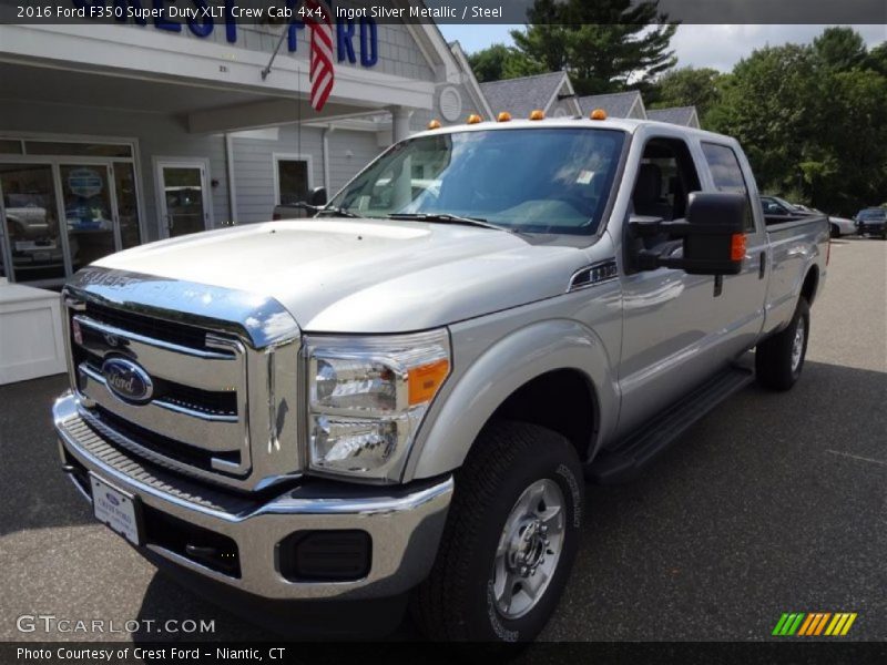 Ingot Silver Metallic / Steel 2016 Ford F350 Super Duty XLT Crew Cab 4x4