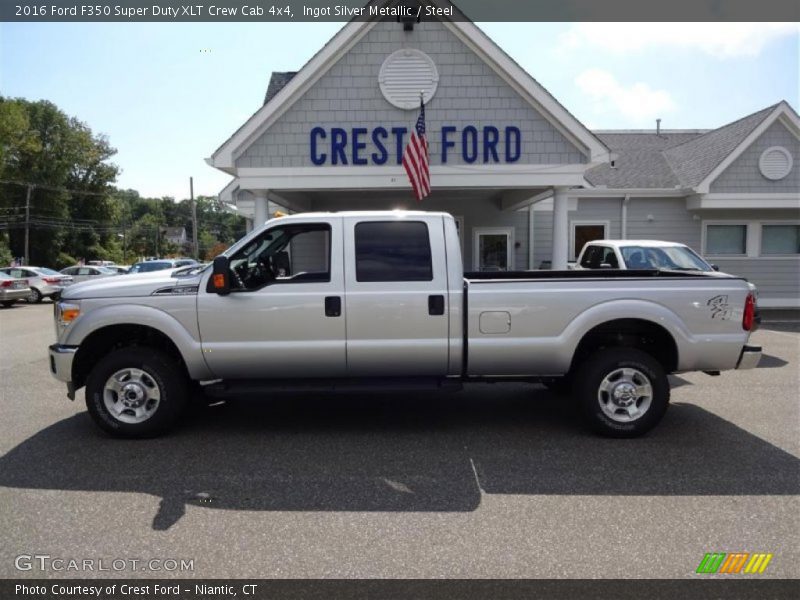 Ingot Silver Metallic / Steel 2016 Ford F350 Super Duty XLT Crew Cab 4x4