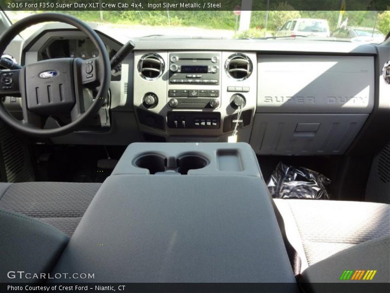 Ingot Silver Metallic / Steel 2016 Ford F350 Super Duty XLT Crew Cab 4x4