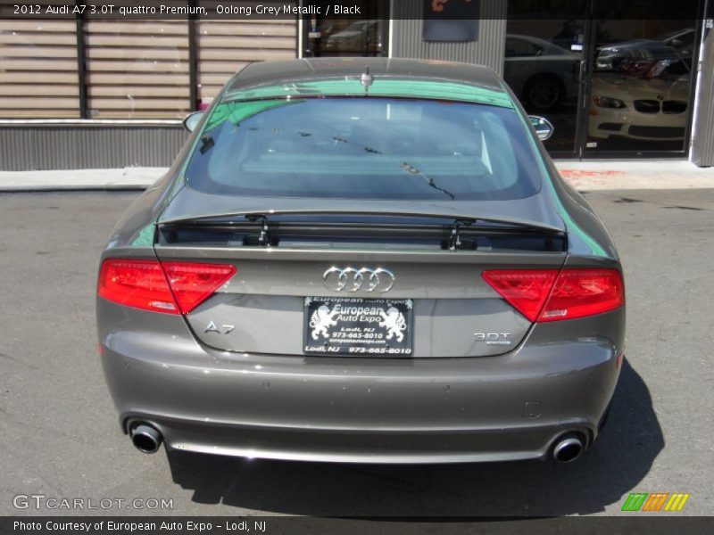 Oolong Grey Metallic / Black 2012 Audi A7 3.0T quattro Premium