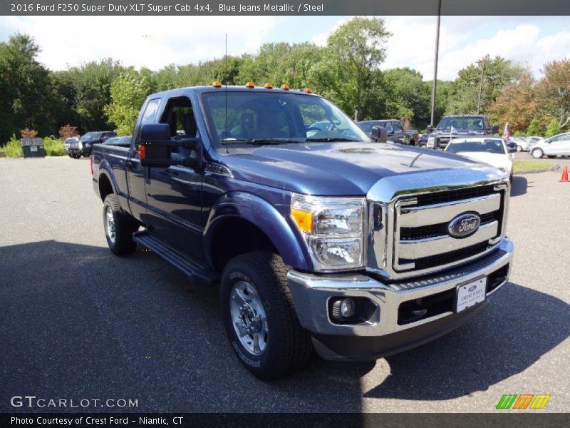 Blue Jeans Metallic / Steel 2016 Ford F250 Super Duty XLT Super Cab 4x4