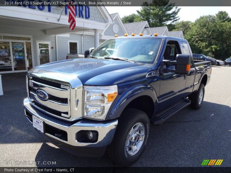 Blue Jeans Metallic / Steel 2016 Ford F250 Super Duty XLT Super Cab 4x4
