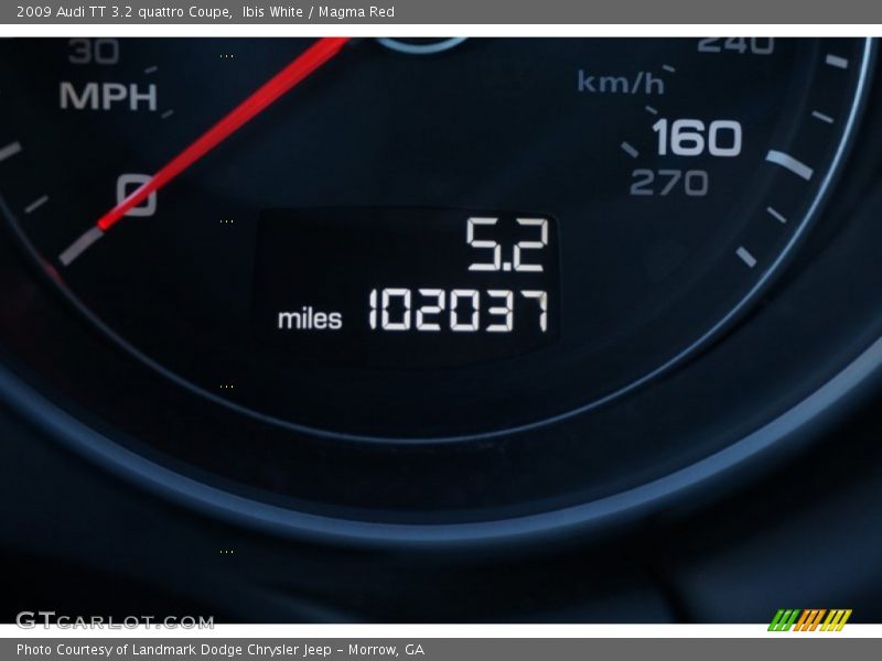 Ibis White / Magma Red 2009 Audi TT 3.2 quattro Coupe