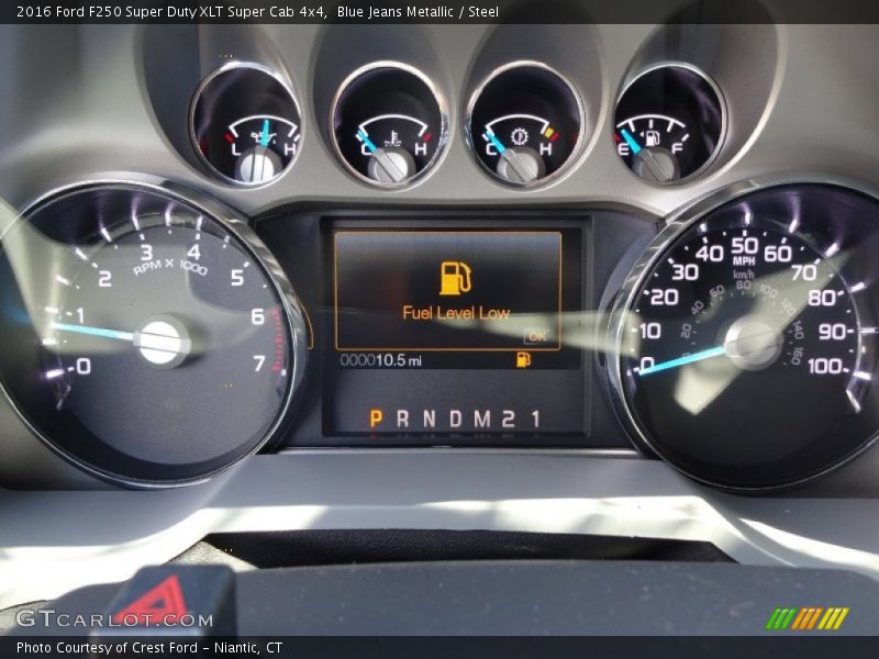 Blue Jeans Metallic / Steel 2016 Ford F250 Super Duty XLT Super Cab 4x4