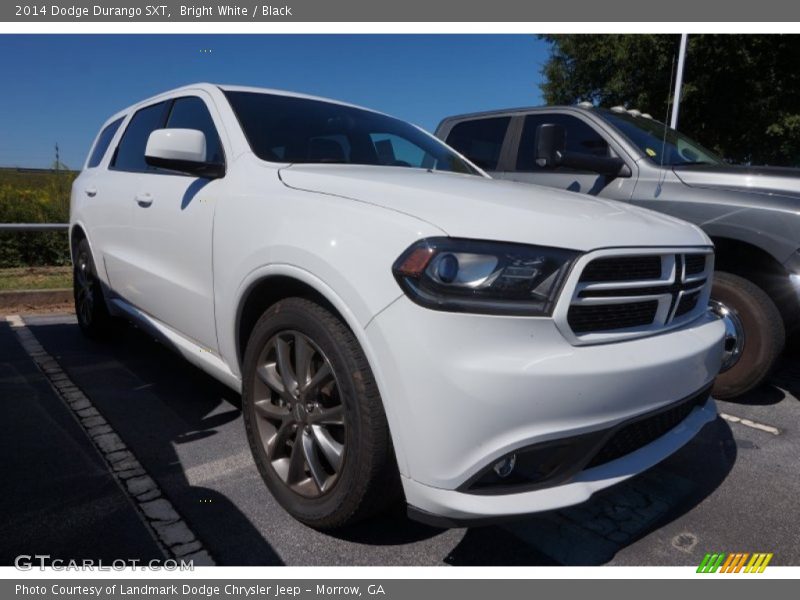 Bright White / Black 2014 Dodge Durango SXT