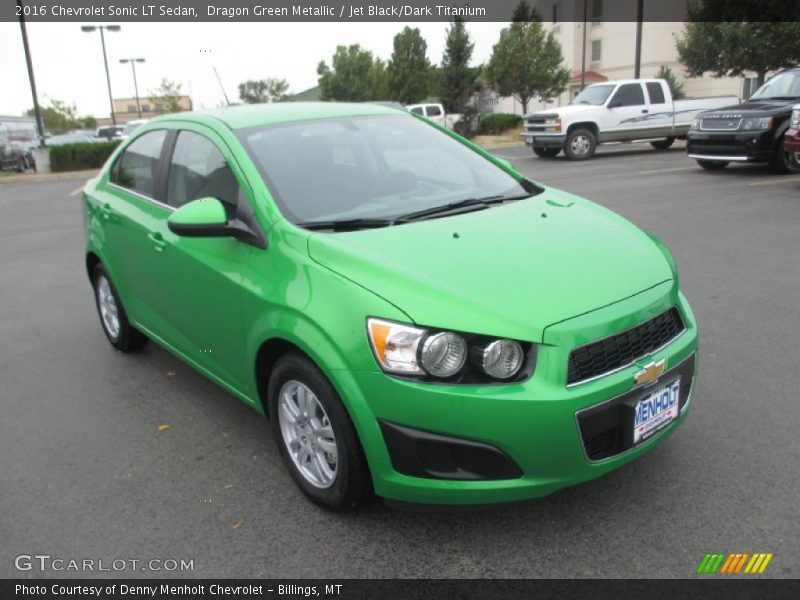 Dragon Green Metallic / Jet Black/Dark Titanium 2016 Chevrolet Sonic LT Sedan
