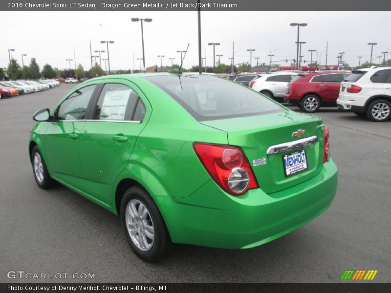 Dragon Green Metallic / Jet Black/Dark Titanium 2016 Chevrolet Sonic LT Sedan