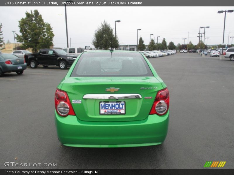 Dragon Green Metallic / Jet Black/Dark Titanium 2016 Chevrolet Sonic LT Sedan