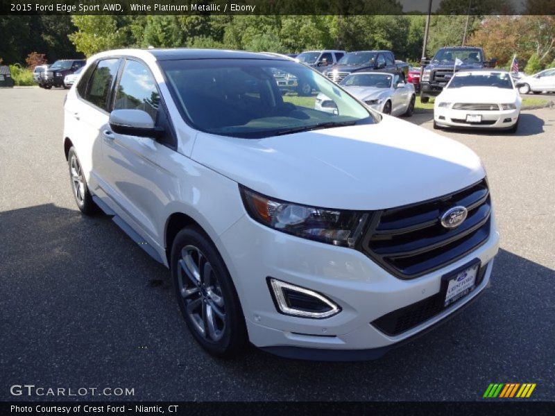 White Platinum Metallic / Ebony 2015 Ford Edge Sport AWD