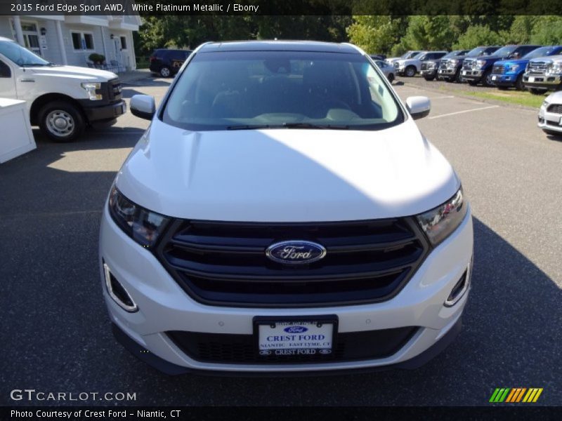 White Platinum Metallic / Ebony 2015 Ford Edge Sport AWD