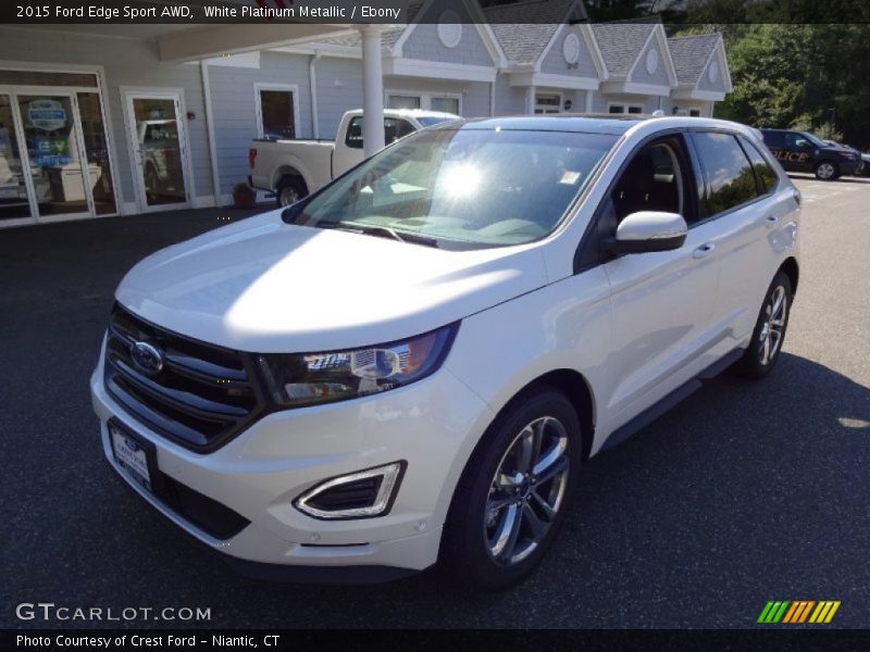 White Platinum Metallic / Ebony 2015 Ford Edge Sport AWD