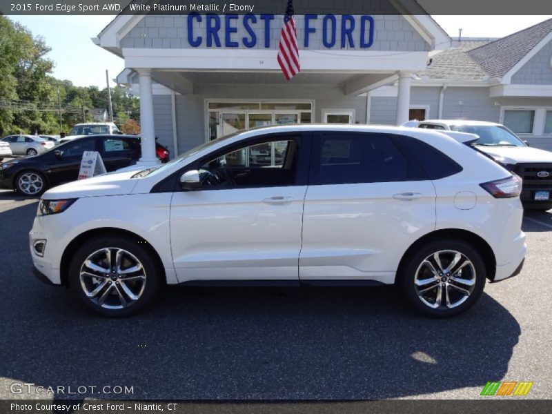 White Platinum Metallic / Ebony 2015 Ford Edge Sport AWD