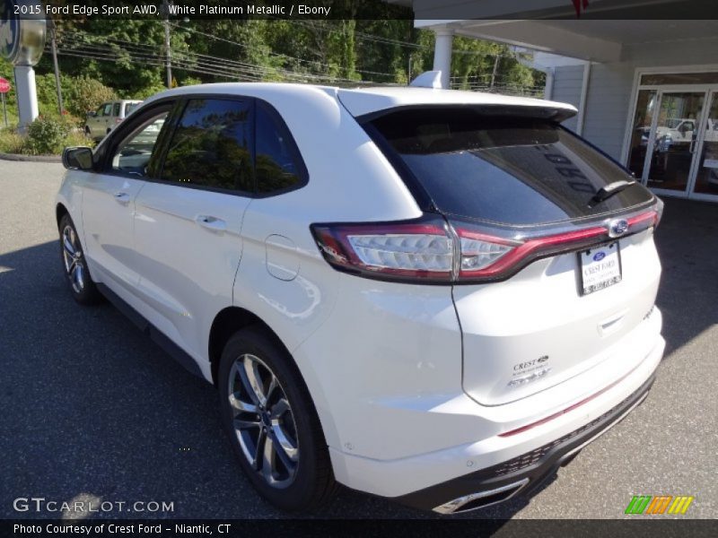 White Platinum Metallic / Ebony 2015 Ford Edge Sport AWD