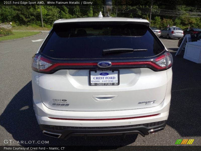 White Platinum Metallic / Ebony 2015 Ford Edge Sport AWD