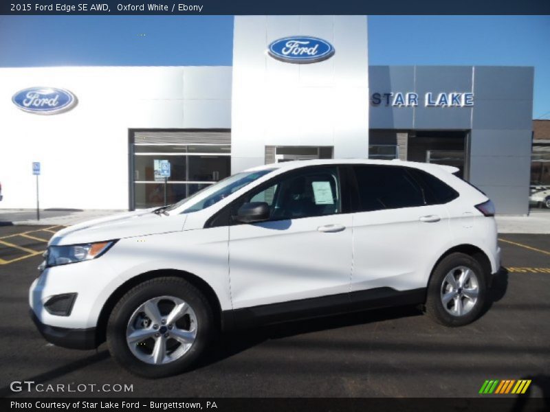 Oxford White / Ebony 2015 Ford Edge SE AWD