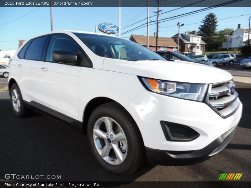 Oxford White / Ebony 2015 Ford Edge SE AWD