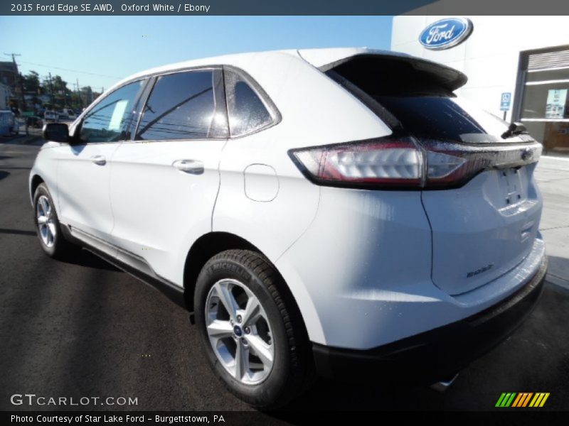 Oxford White / Ebony 2015 Ford Edge SE AWD