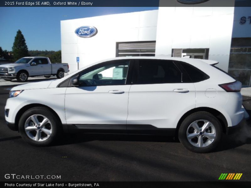 Oxford White / Ebony 2015 Ford Edge SE AWD