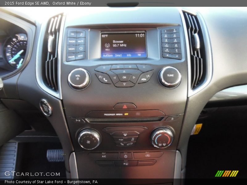 Oxford White / Ebony 2015 Ford Edge SE AWD