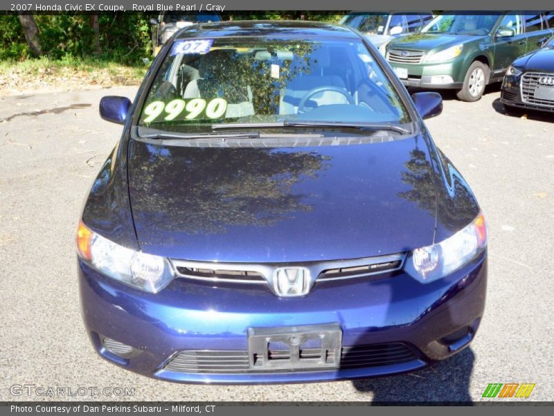 Royal Blue Pearl / Gray 2007 Honda Civic EX Coupe