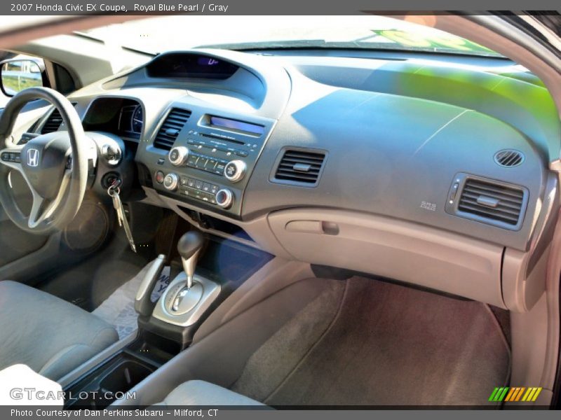 Royal Blue Pearl / Gray 2007 Honda Civic EX Coupe