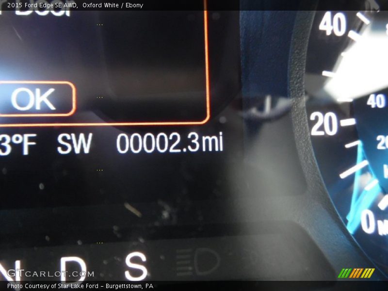 Oxford White / Ebony 2015 Ford Edge SE AWD