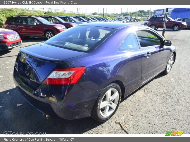 Royal Blue Pearl / Gray 2007 Honda Civic EX Coupe