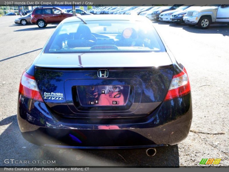 Royal Blue Pearl / Gray 2007 Honda Civic EX Coupe