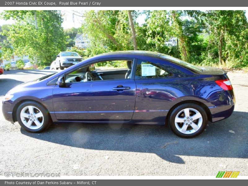Royal Blue Pearl / Gray 2007 Honda Civic EX Coupe