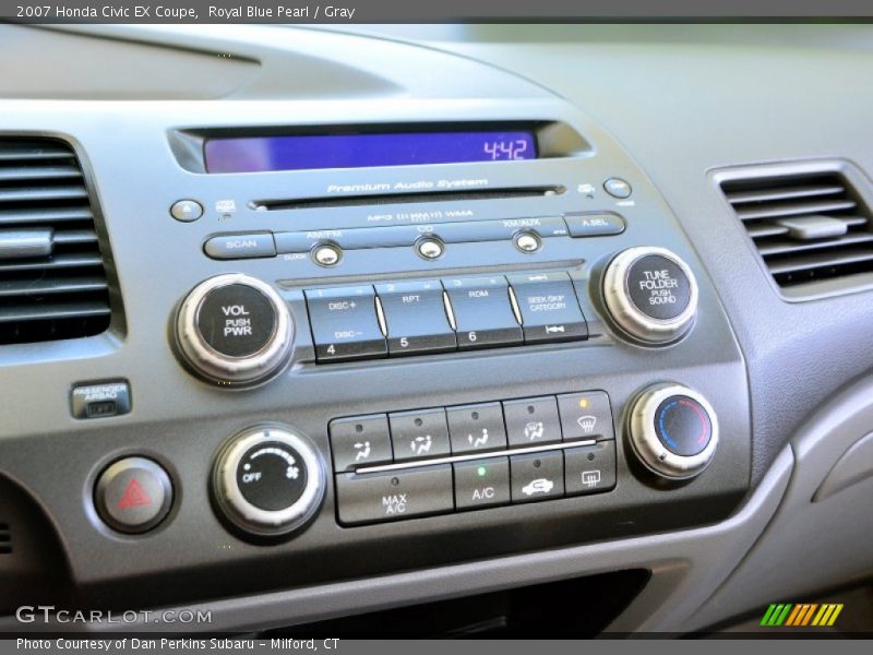 Royal Blue Pearl / Gray 2007 Honda Civic EX Coupe