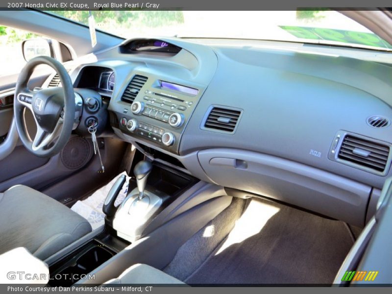Royal Blue Pearl / Gray 2007 Honda Civic EX Coupe