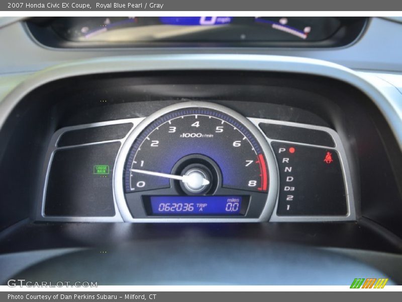 Royal Blue Pearl / Gray 2007 Honda Civic EX Coupe