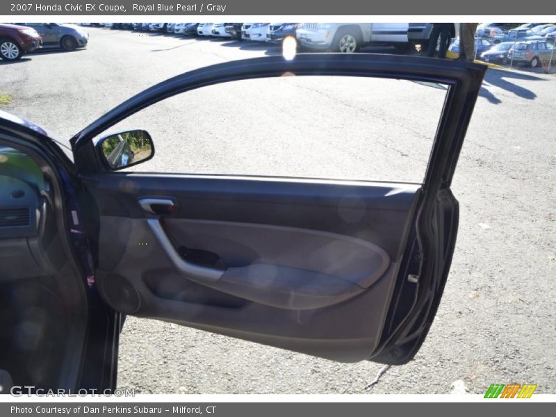 Royal Blue Pearl / Gray 2007 Honda Civic EX Coupe