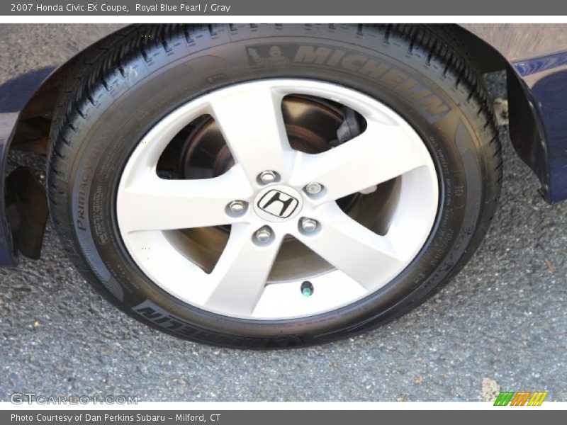 Royal Blue Pearl / Gray 2007 Honda Civic EX Coupe