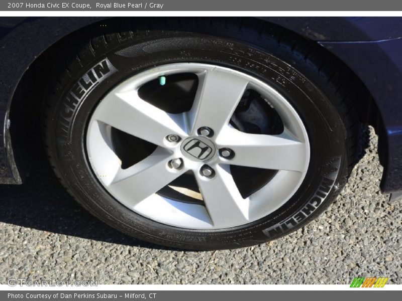 Royal Blue Pearl / Gray 2007 Honda Civic EX Coupe