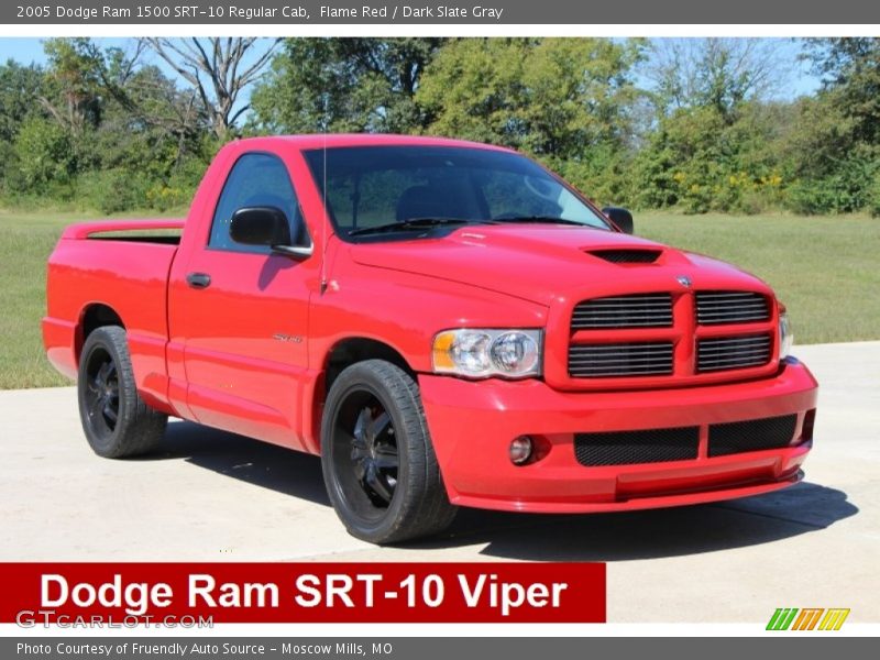 Flame Red / Dark Slate Gray 2005 Dodge Ram 1500 SRT-10 Regular Cab