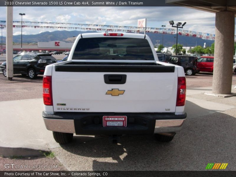 Summit White / Dark Titanium 2010 Chevrolet Silverado 1500 LS Crew Cab 4x4