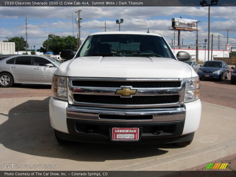 Summit White / Dark Titanium 2010 Chevrolet Silverado 1500 LS Crew Cab 4x4