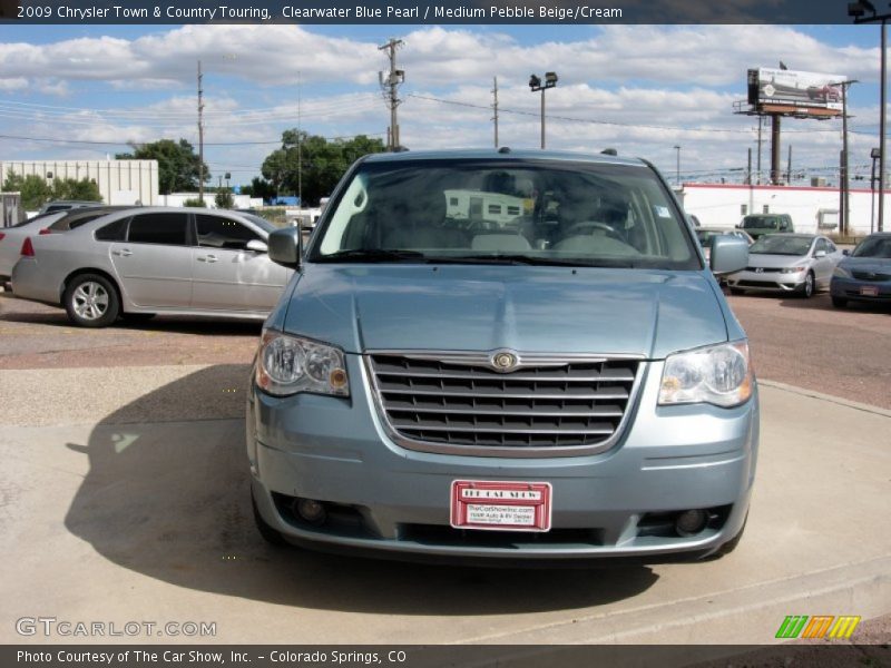 Clearwater Blue Pearl / Medium Pebble Beige/Cream 2009 Chrysler Town & Country Touring