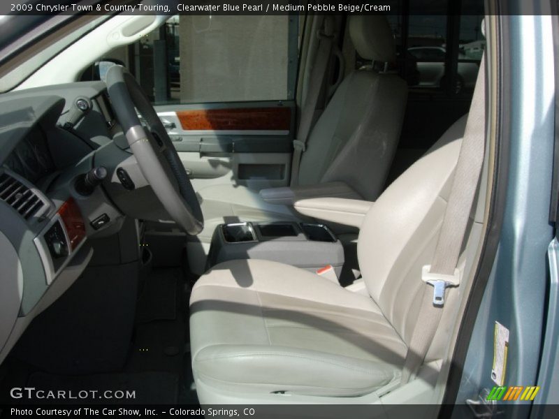 Clearwater Blue Pearl / Medium Pebble Beige/Cream 2009 Chrysler Town & Country Touring